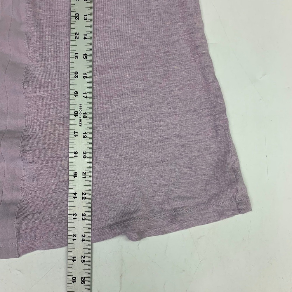 Sanctuary Lavender Heathered V-Neck Short Sleeve Top Purple Tee Size XL - Picture 14 of 14